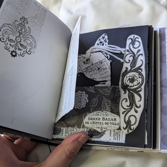 Handmade Black & White Journal Album Memory Book - Picture 3 of 11